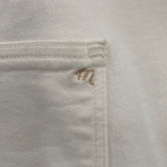 Madewell High‎ Waist Button Fly Ankle Jeans Size 37 White NWT - Picture 10 of 14